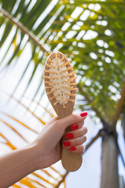 Cepillo para Peinar Pequeño Cerda Redonda - Bambú