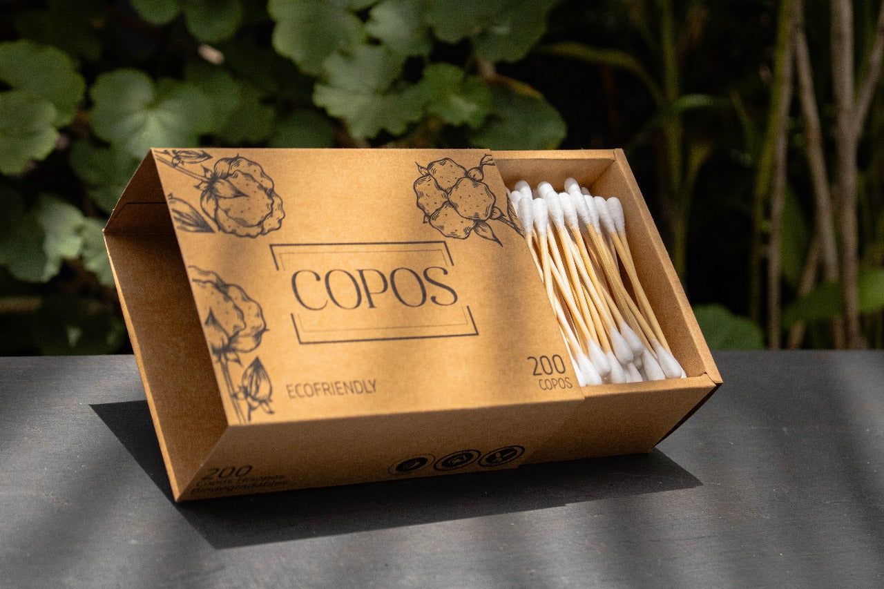 Copos de Bambú y Algodón X200 Unidades