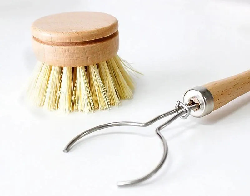 Set Cepillo y Esponja Bambú