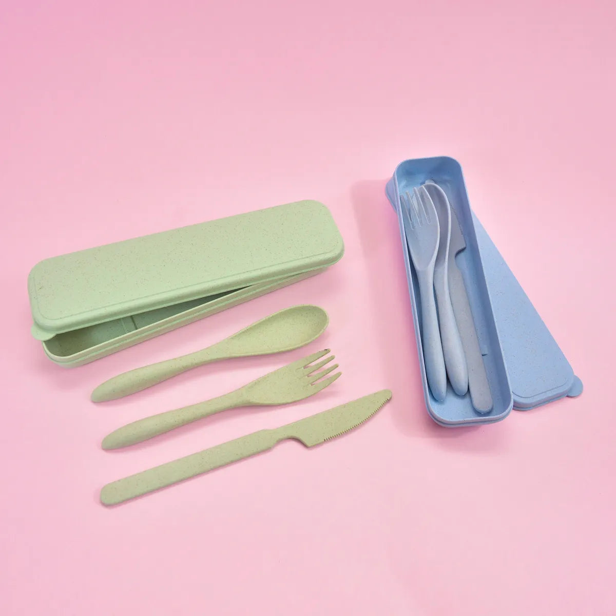 Cubiertos X3 + Caja en Fibra de Trigo