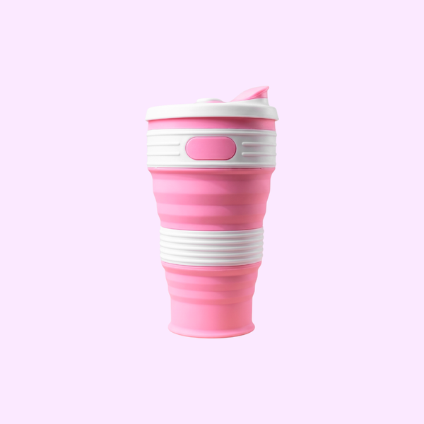 Mug Plegable 600 ml con Pitillo