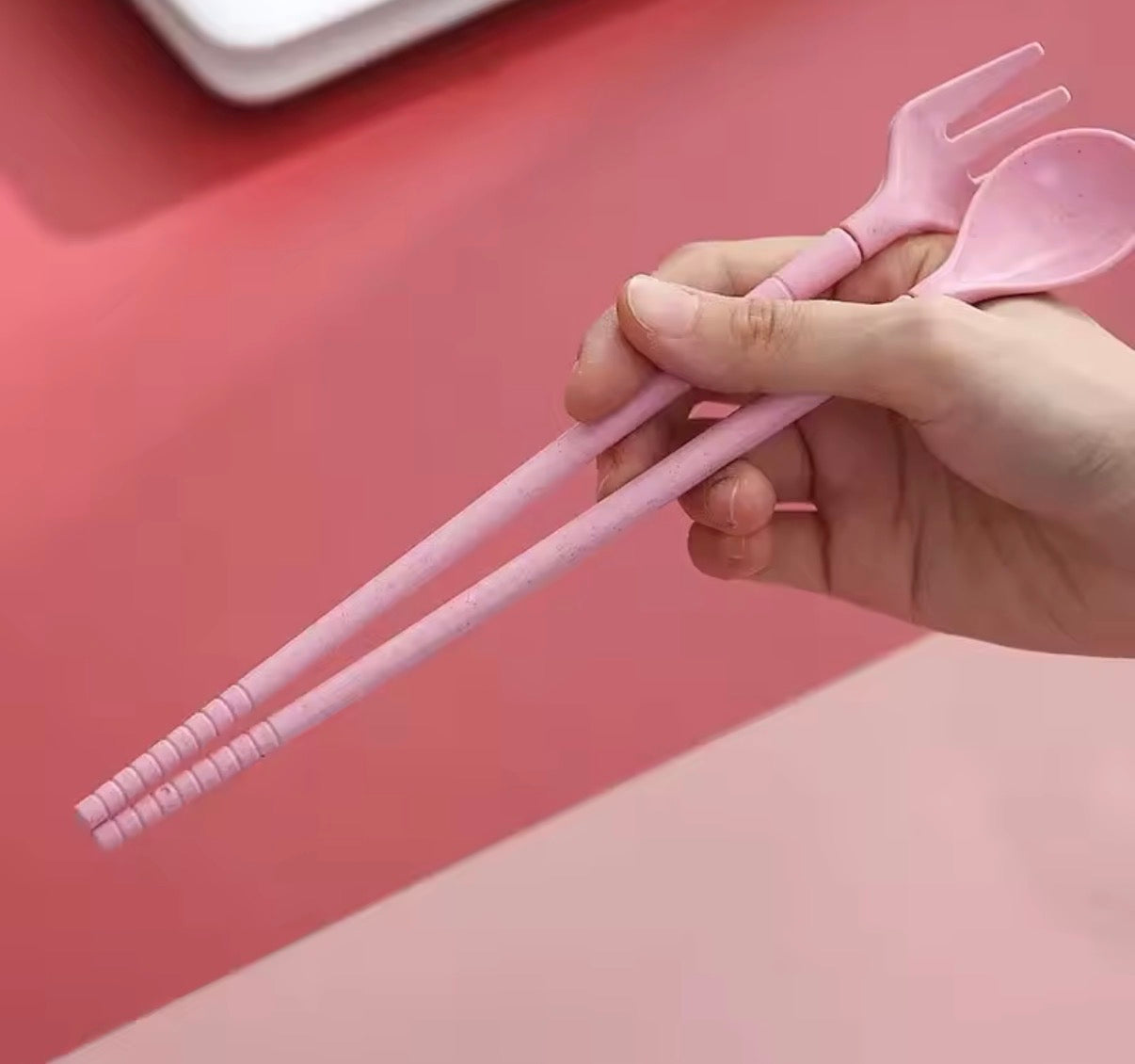 Lonchera Portacomidas Tria, 3 compartimientos + Cubiertos