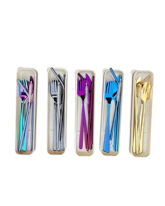 Cubiertos + Pitillo + Caja de Trigo + Bolsa de Tela