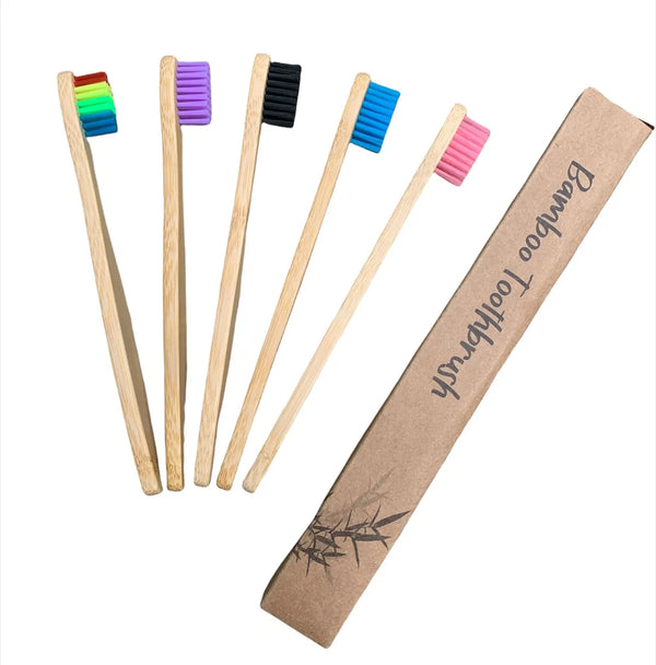 Cepillos de Bambú NIÑOS + Caja en Cartón